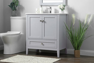 30 Inch SIngle Bathroom Vanity In Grey