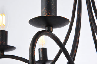 Lyndon 6 light Dark Bronze Pendant