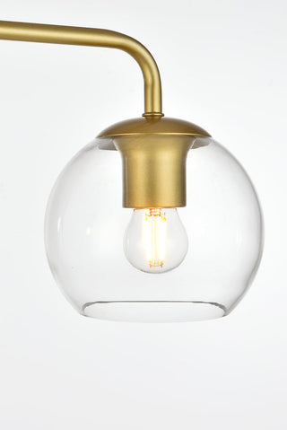 Genesis 2 light Brass and Clear Bath Sconce