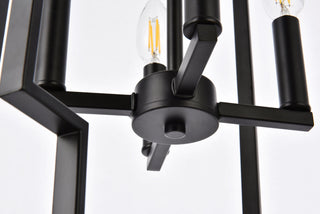 Rosenfeld 4 lights pendant in black