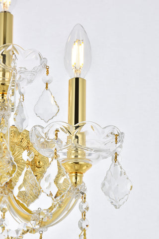 Maria Theresa 3 light Gold Wall Sconce Clear Royal Cut Crystal