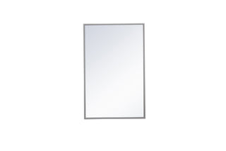 Metal frame rectangle mirror 18x28 inch in grey