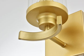 Saanvi 1 light Brass and Clear Bath Sconce