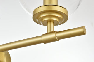 Ingrid 3 light Brass and Clear Bath Sconce