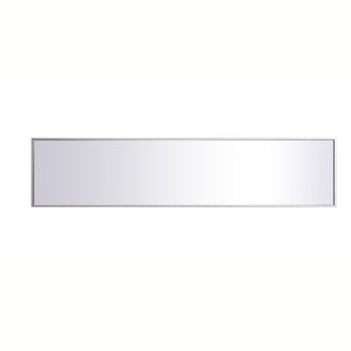 Metal frame rectangle mirror 14 inch in silver