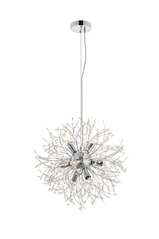 Flores 8 light Chrome Pendant