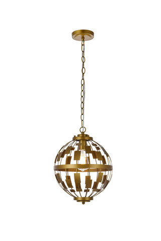 Levante 1 light pendant in brass