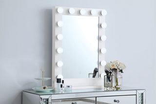 Brenda 24 inch by 32 inch plug in LED 5000K mirror in white