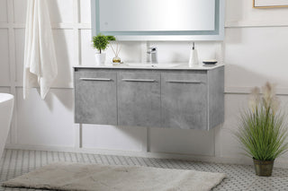 48 inch  Single Bathroom Floating Vanity in Concrete Grey