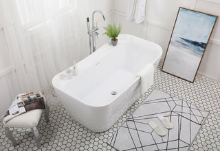 59 inch soaking bathtub in glossy white