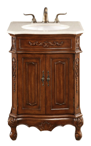 24 In. Single Bathroom Vanity Set In Brown