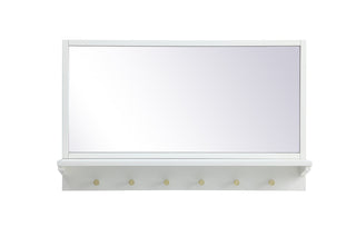 Entryway mirror with shelf  34 inch x 21 inch in white