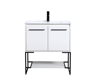 30 inch  Single Bathroom Vanity in White