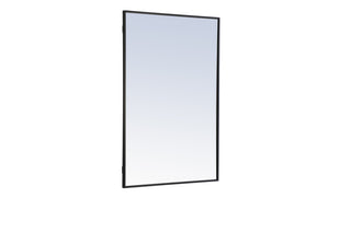 Metal frame Rectangle Mirror 28 inch Black