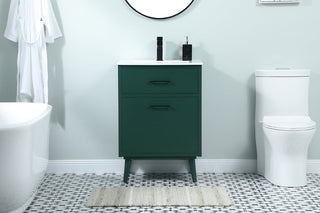 24 inch bathroom vanity in Green