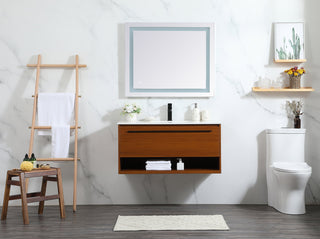 40 inch Single bathroom vanity in teak