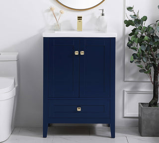 24 inch bathroom vanity in Blue