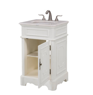 21 In. Single Bathroom Vanity Set In Antique White