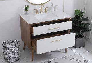 36 inch bathroom vanity in White