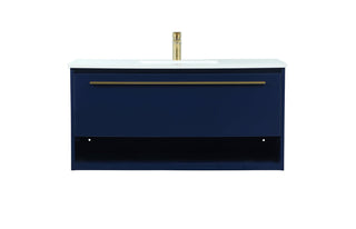 40 inch Single bathroom vanity in blue