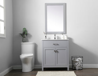 30 Inch SIngle Bathroom Vanity In Grey