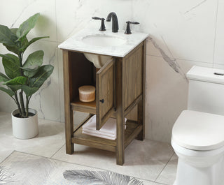 19 inch Single bathroom vanity in driftwood