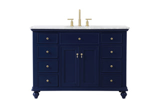 48 inch Single bathroom vanity in blue