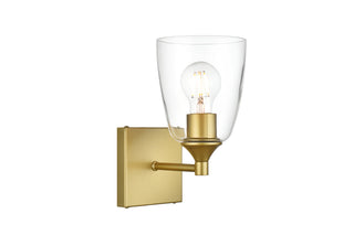 Gianni 1 light Brass and Clear Bath Sconce