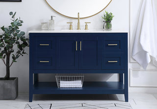 48 inch Single Bathroom Vanity in Blue