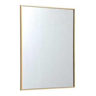 Metal frame rectangle mirror 30 inch in Brass