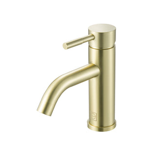 Victor Single Hole Single Handle Bathroom Faucet in Brushed Gold