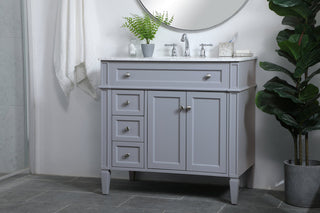 36 inch Single bathroom vanity in Grey