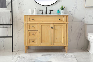 40 inch Single bathroom vanity in natural wood