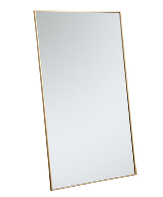 Metal frame rectangle mirror 36 inch in Brass