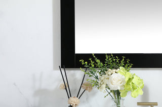 Aqua vanity mirror 36x36 inch in black