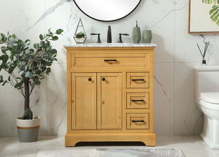 32 inch Single bathroom vanity in natural wood