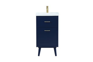 18 inch bathroom vanity in Blue