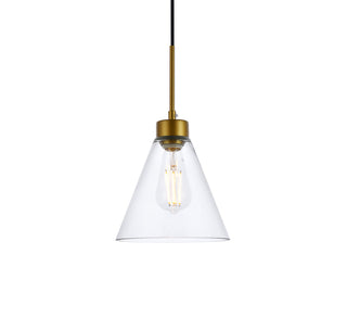 Mera 1 light brass pendant