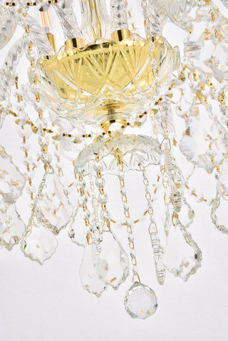 Giselle 12 light Gold Chandelier Clear Royal Cut Crystal