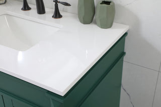 36 inch Single bathroom vanity in green