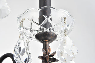 St. Francis 3 light Dark Bronze Wall Sconce Clear Royal Cut Crystal