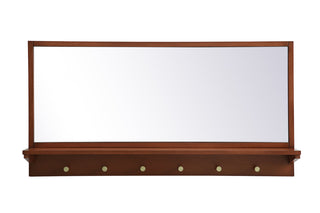 Entryway mirror with shelf  42 inch x 21 inch in pecan