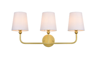 Colson 3 light Brass and Clear Bath Sconce