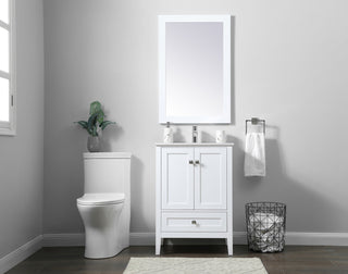 24 Inch SIngle Bathroom Vanity In White