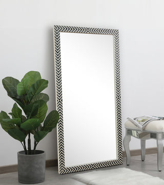 Rectangular mirror 72x36 inch in chevron