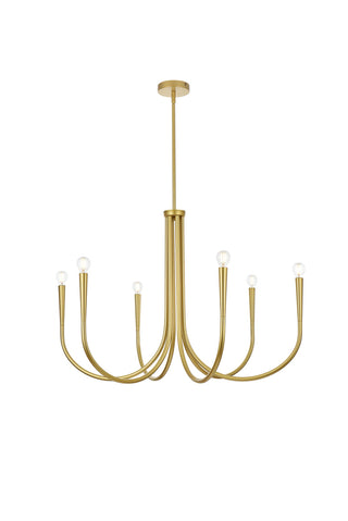 Layne 36 inch chandelier in Brass