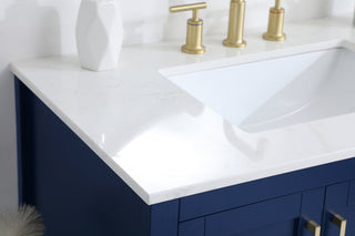 36 inch Single Bathroom Vanity in Blue