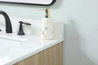 30 inch Single bathroom vanity in mango wood with backsplash