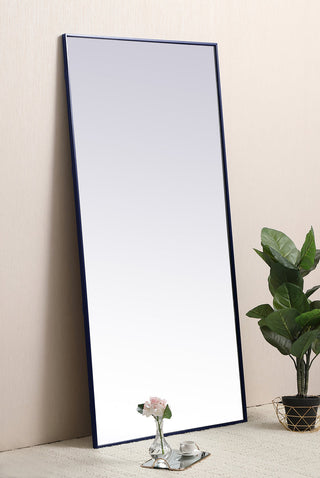 Metal frame rectangle mirror 36 inch x 72 inch in Blue