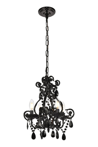 Kato Collection Pendant D12.6 H16.3 Lt:4 polished Black Finish